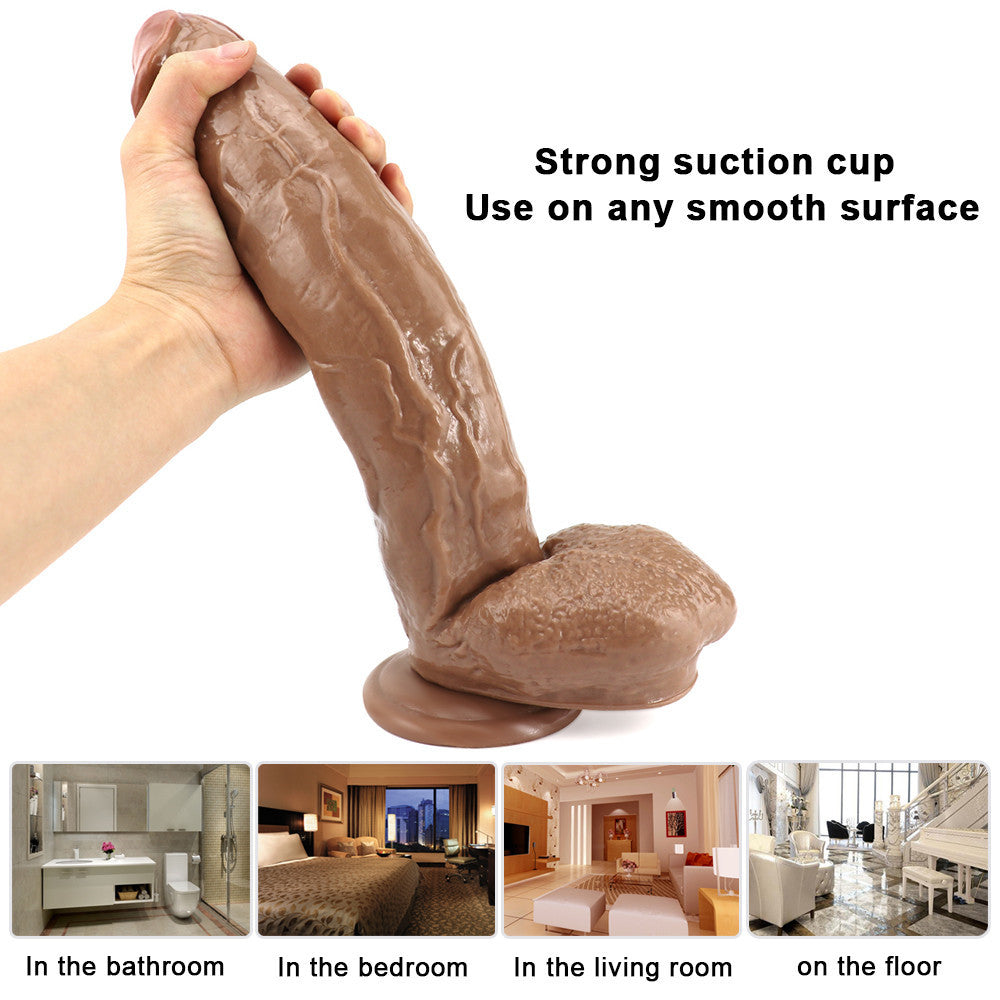 11 Inch Brown Realistic Oversized Dildo