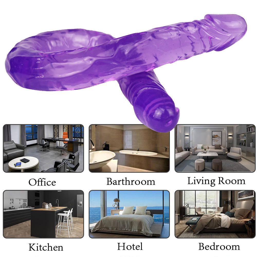 22 Inch Purple Jelly Lesbian Double Dildo