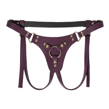 Well Made Quality Leather Dildo Strap On Harness