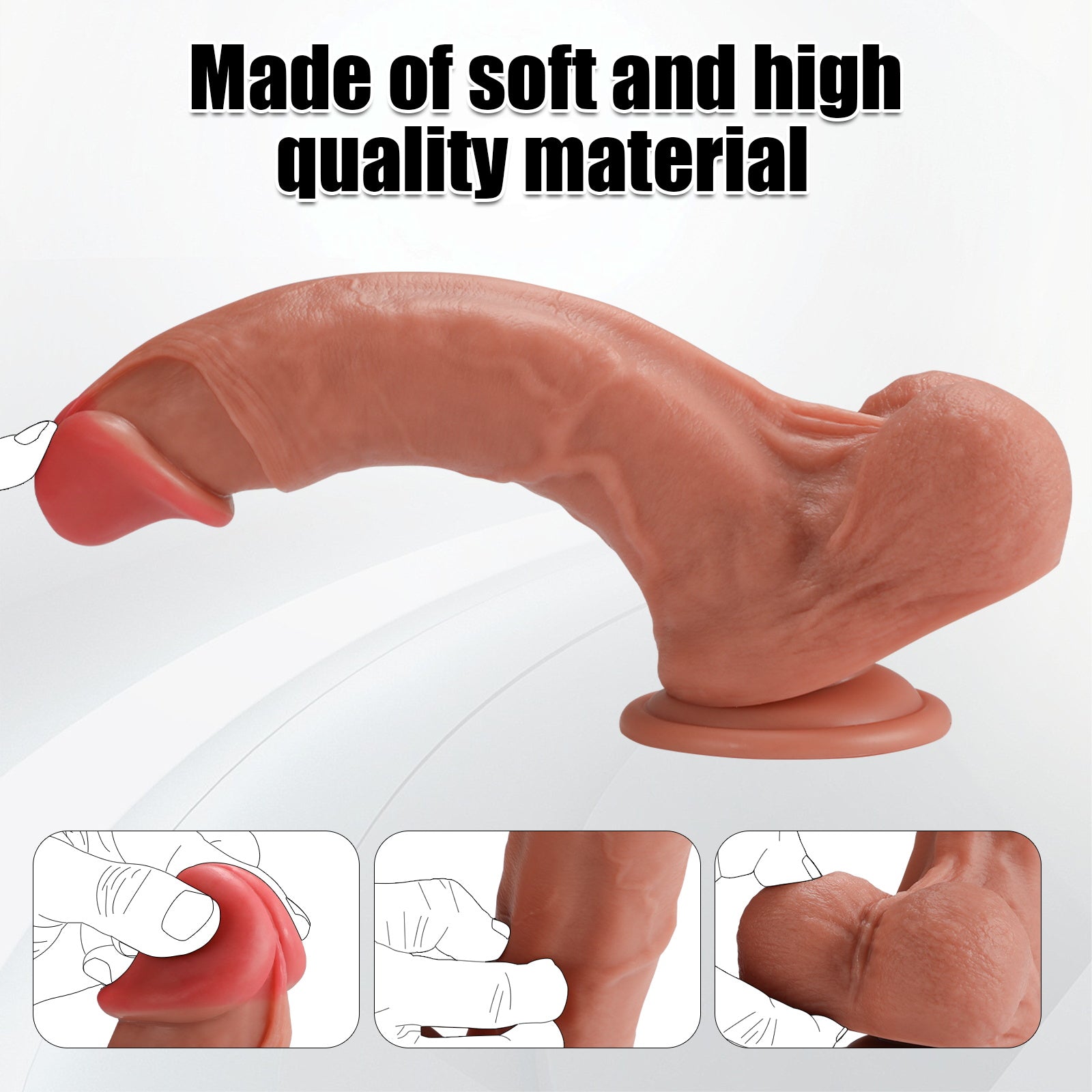 10 Inch Large Realistic Dildo with Testicles