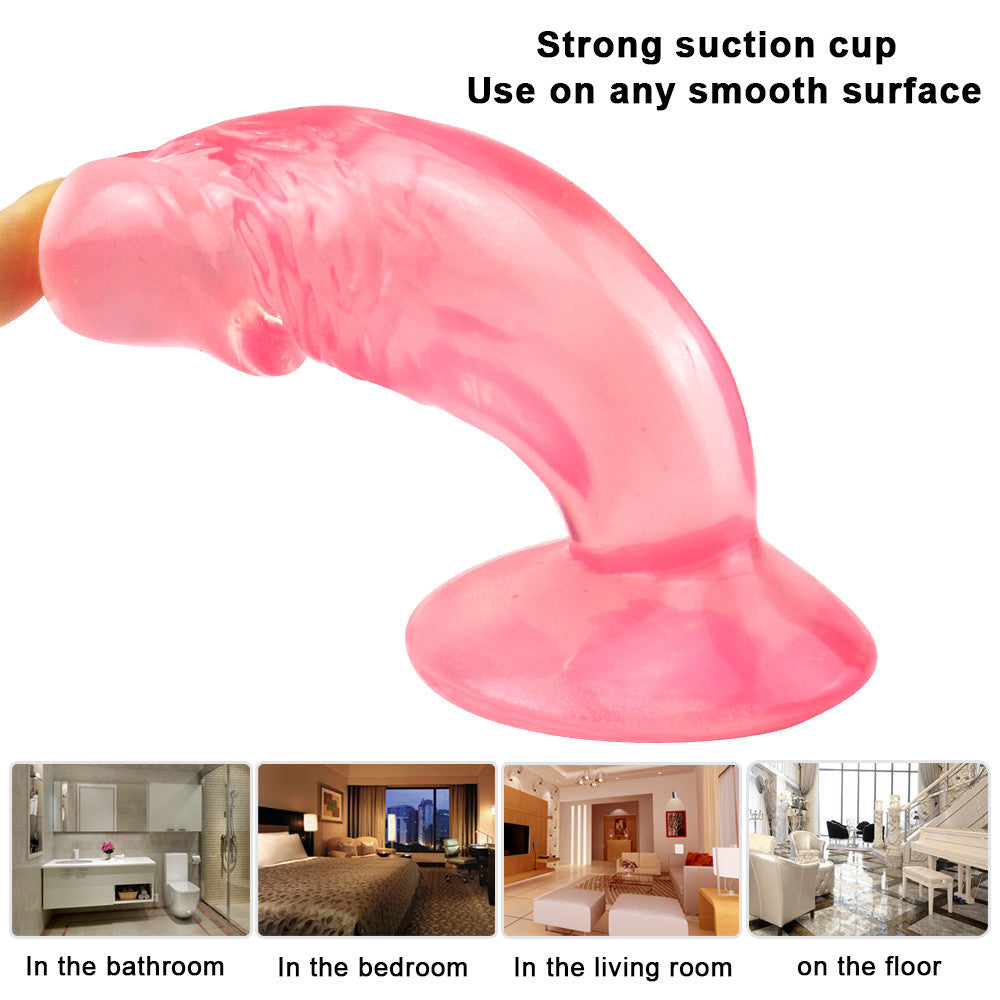 4 Inch Pink Jelly Extra Small Dildo