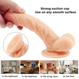 Load image into Gallery viewer, Flesh-colored curved dildo