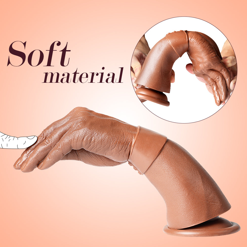 11 Inch Brown Strong Sucker Fist Dildo