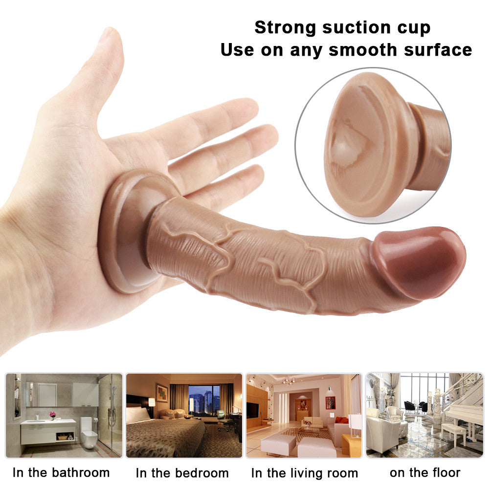 6 Inch Curved Brown Small Dildo