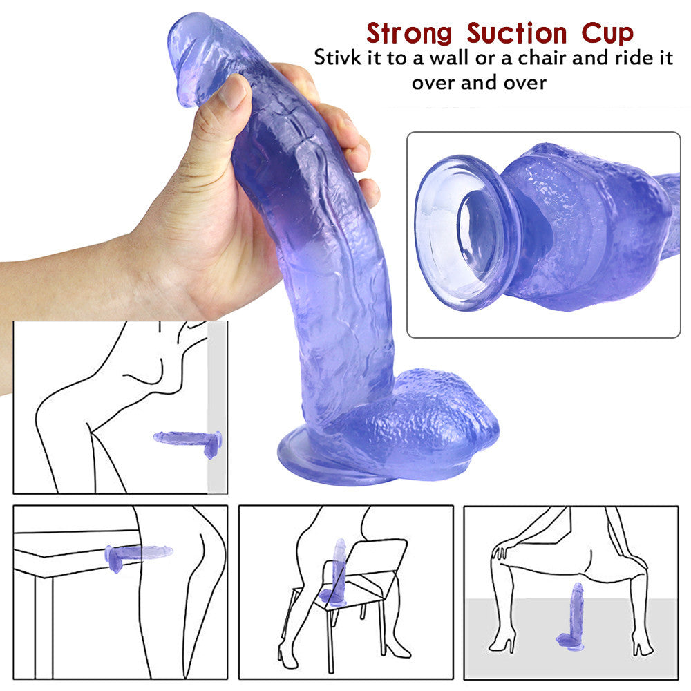 11 Inch Blue Jelly Big Dildo