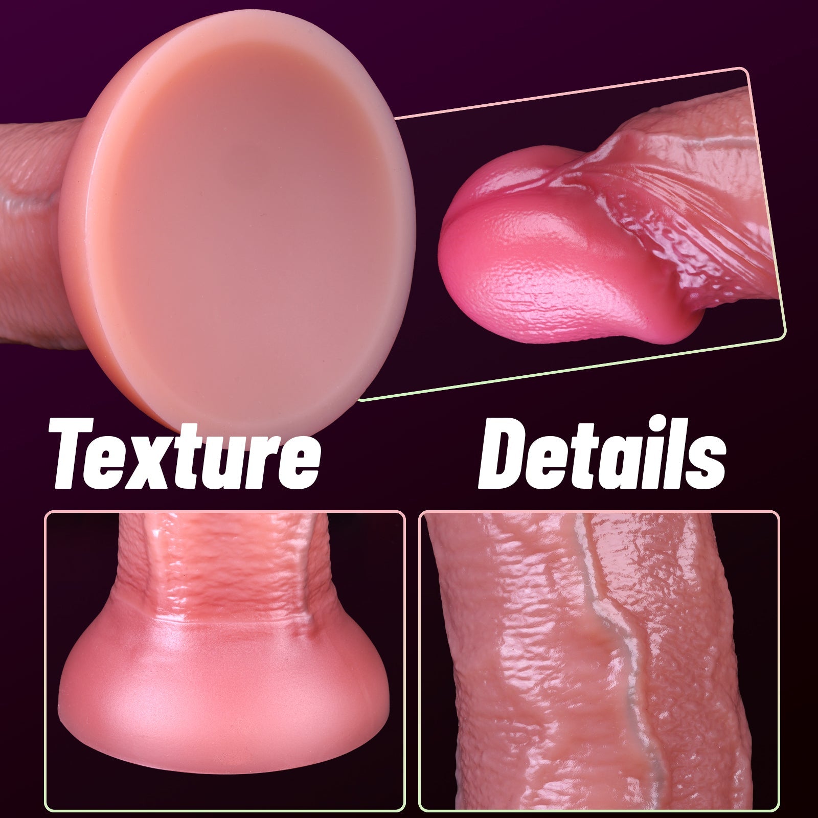 Dual Density Silicone Big Realistic Dildo