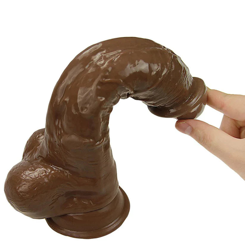 9 Inch Brown Realistic Male Penis Dildo
