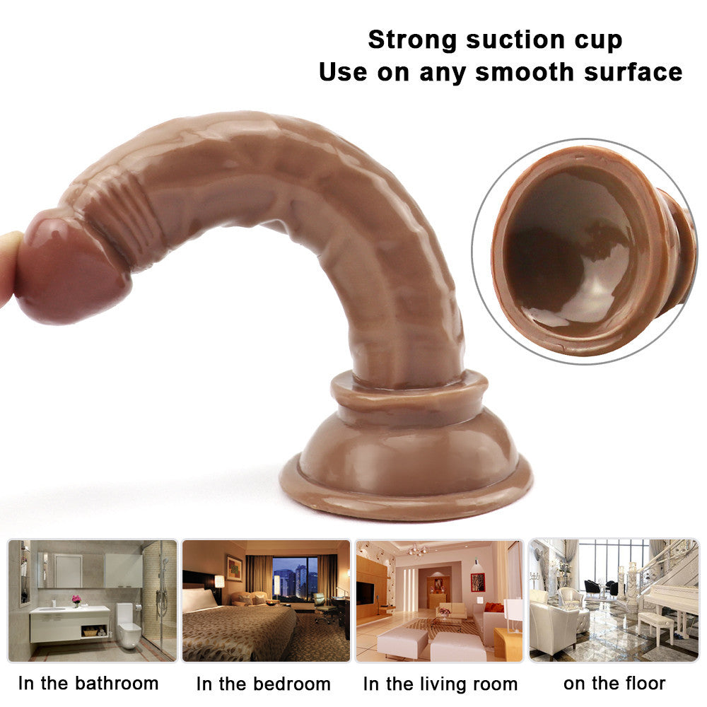 6 Inch Slim Brown Mini Dildo