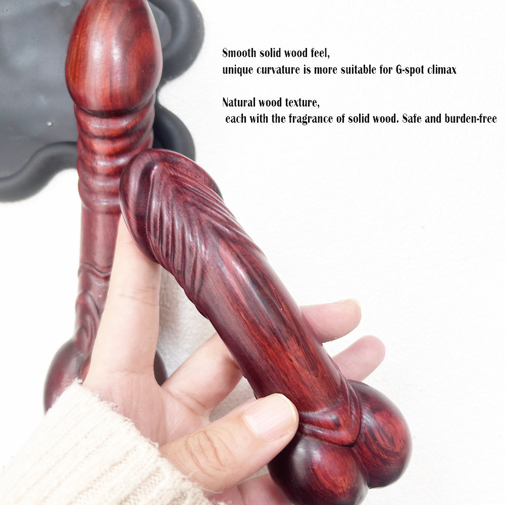 Wooden Dildo G Spot Massage Adult Sex Toy