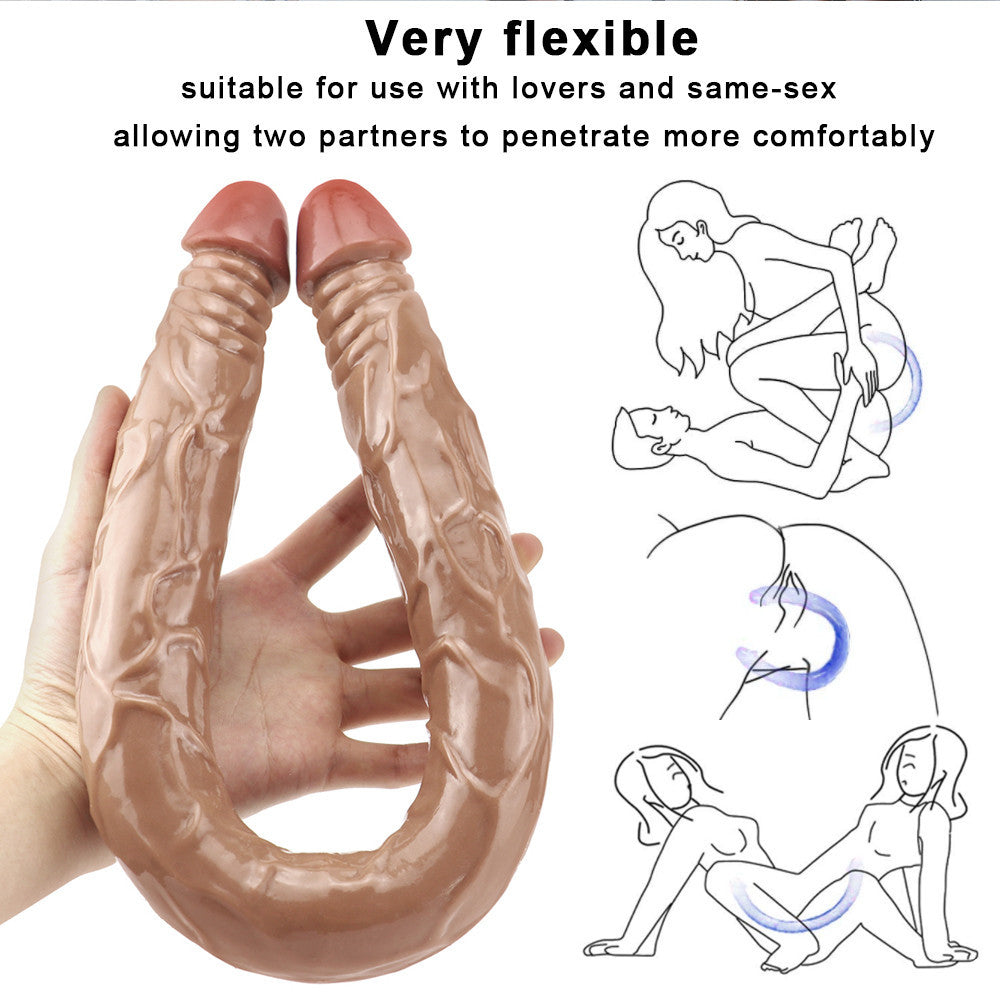 22 Inch Long Realistic Lesbian Double Dildo