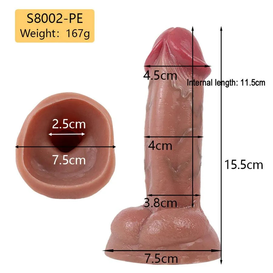 6 Inch Realistic Clear Vein Penis Sleeve
