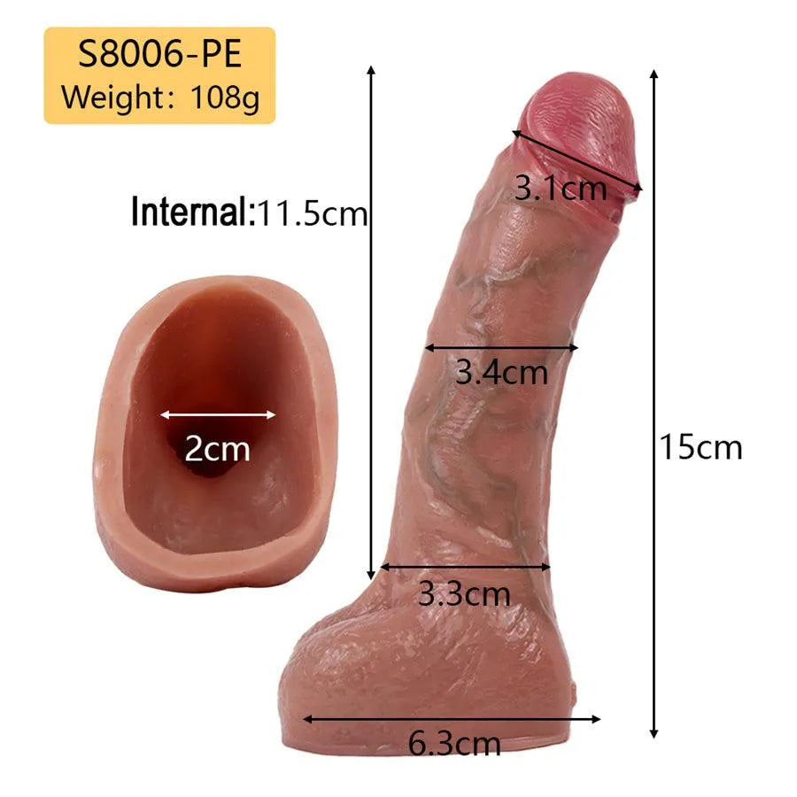 5 Inch Ultra Realistic Male Penis Enlargement Sleeve