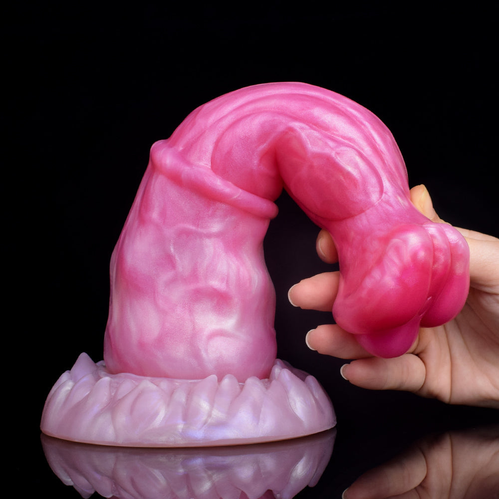 9 Inch Silicone Peach Monster Horse Dildo