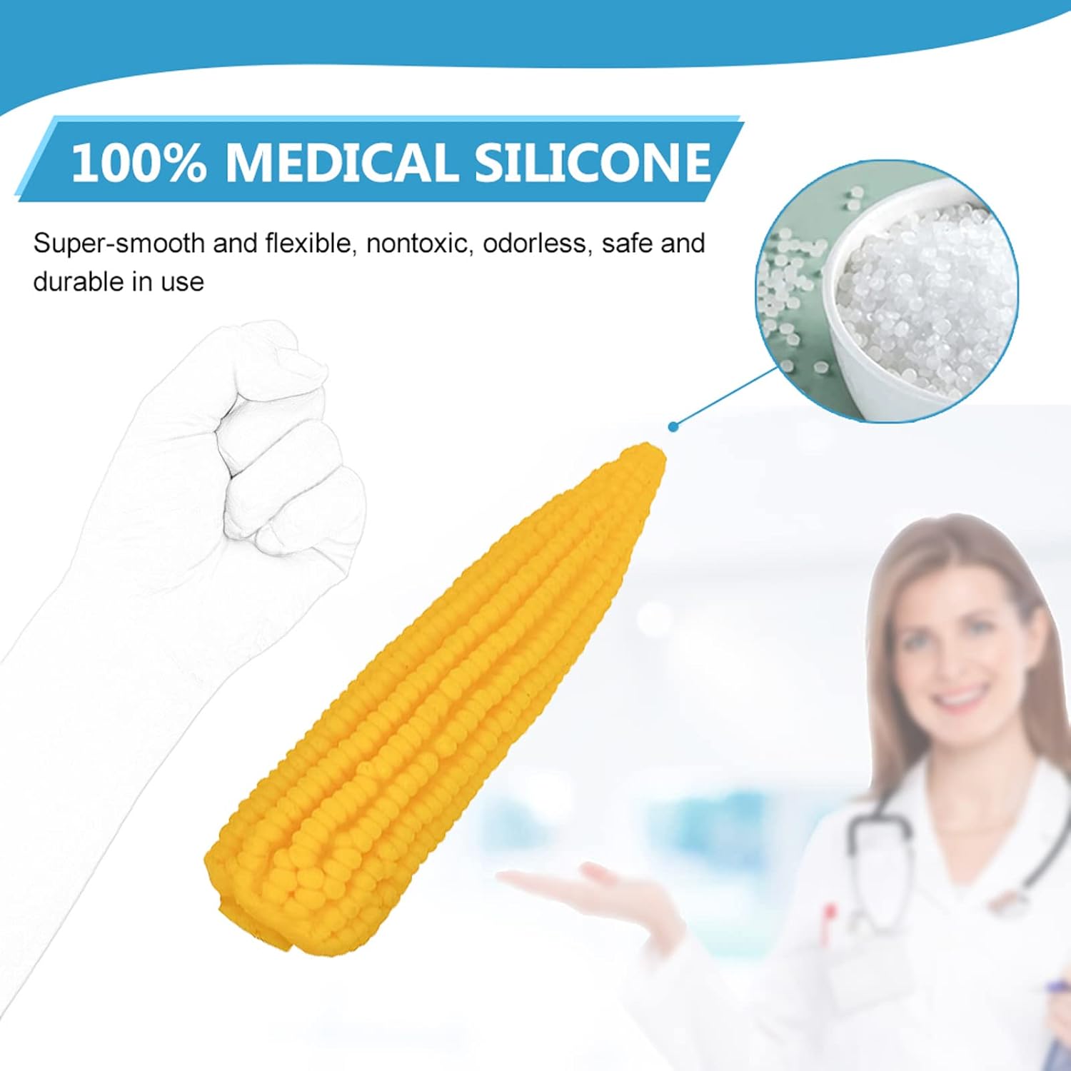 6 inch Corn Anal Inflatable Pump Dildo
