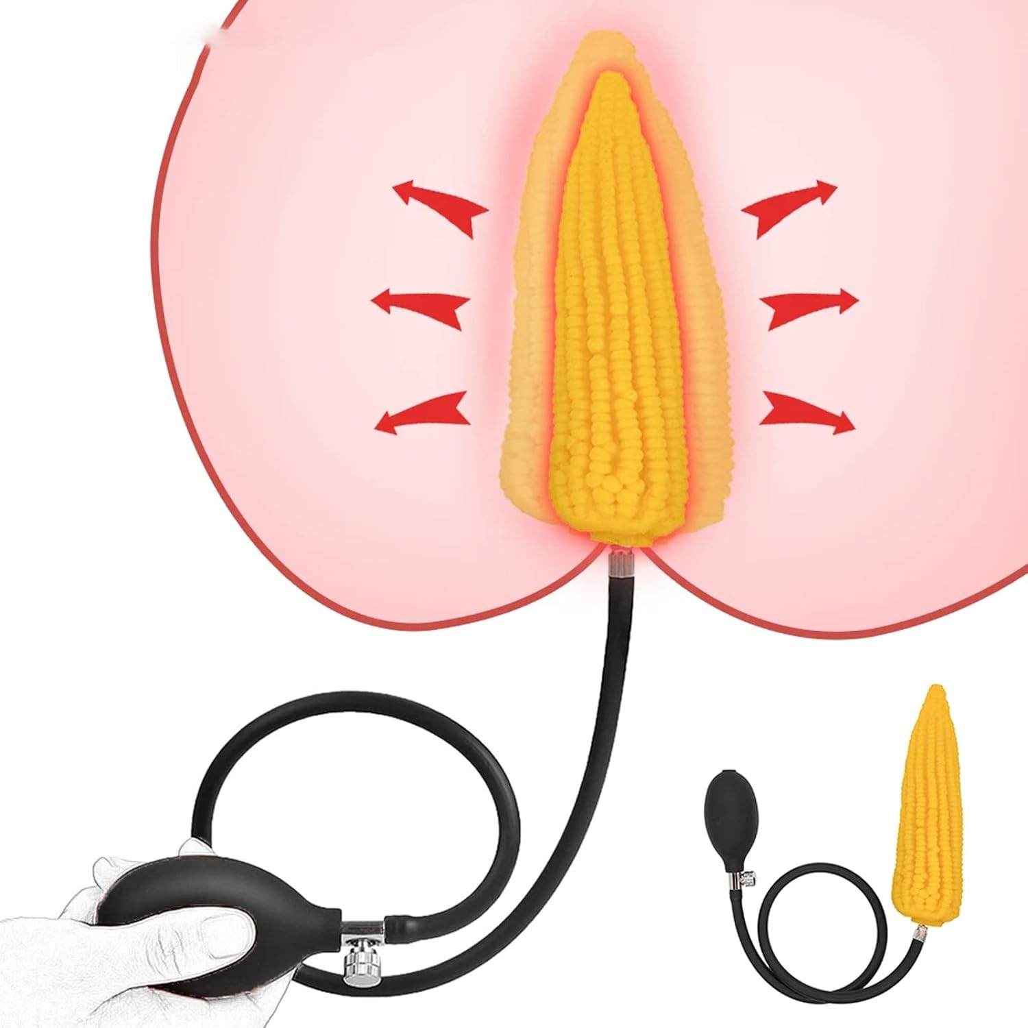 6 inch Corn Anal Inflatable Pump Dildo