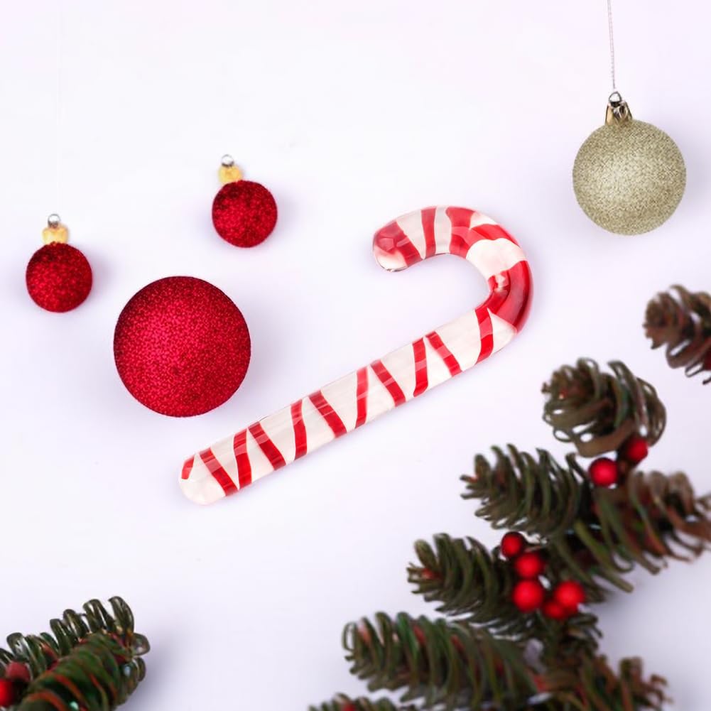 Christmas Candy Cane Glass Dildo
