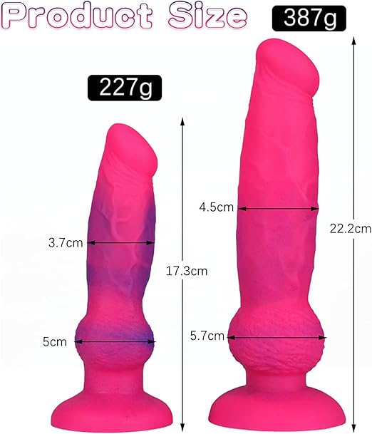 Pink Silicone Anal Knot Dog Dildo