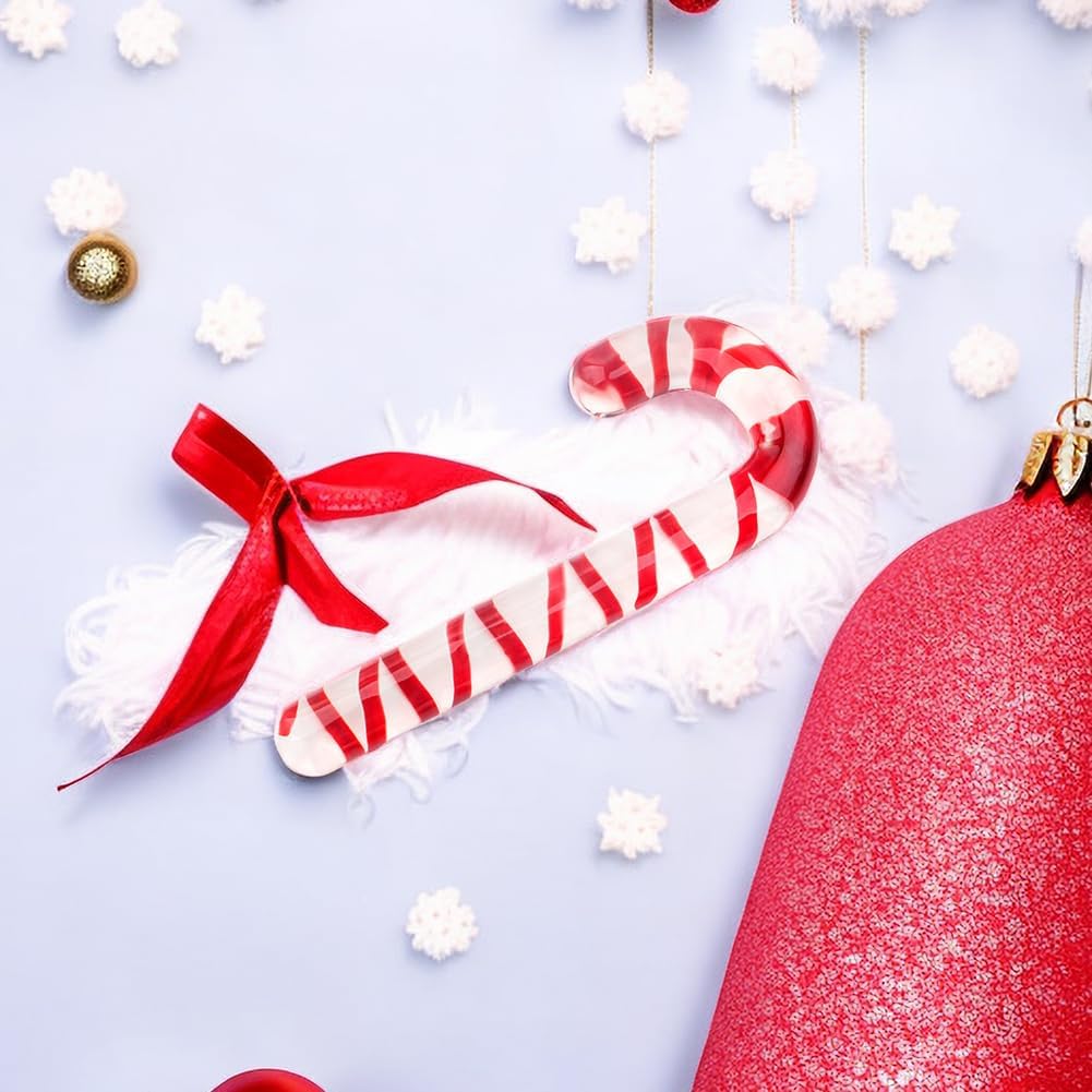 Christmas Candy Cane Glass Dildo