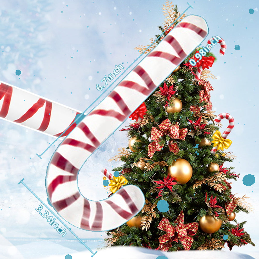 Christmas Candy Cane Glass Dildo