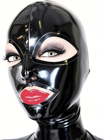 Latex Hood Black Sexy BDSM Mask