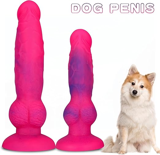 Pink Silicone Anal Knot Dog Dildo