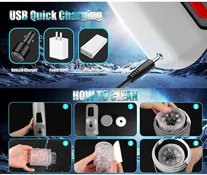 6 in 1 Silicone Electric Male Masturbator