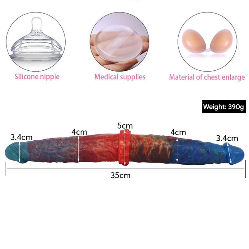 Colored Fantasy Custom Double Dildo-Multiple Specifications