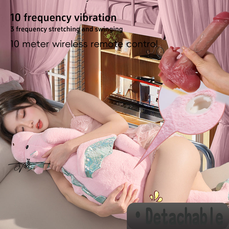 Pink Plush Dragon Infinity Pillow Dildo Machine