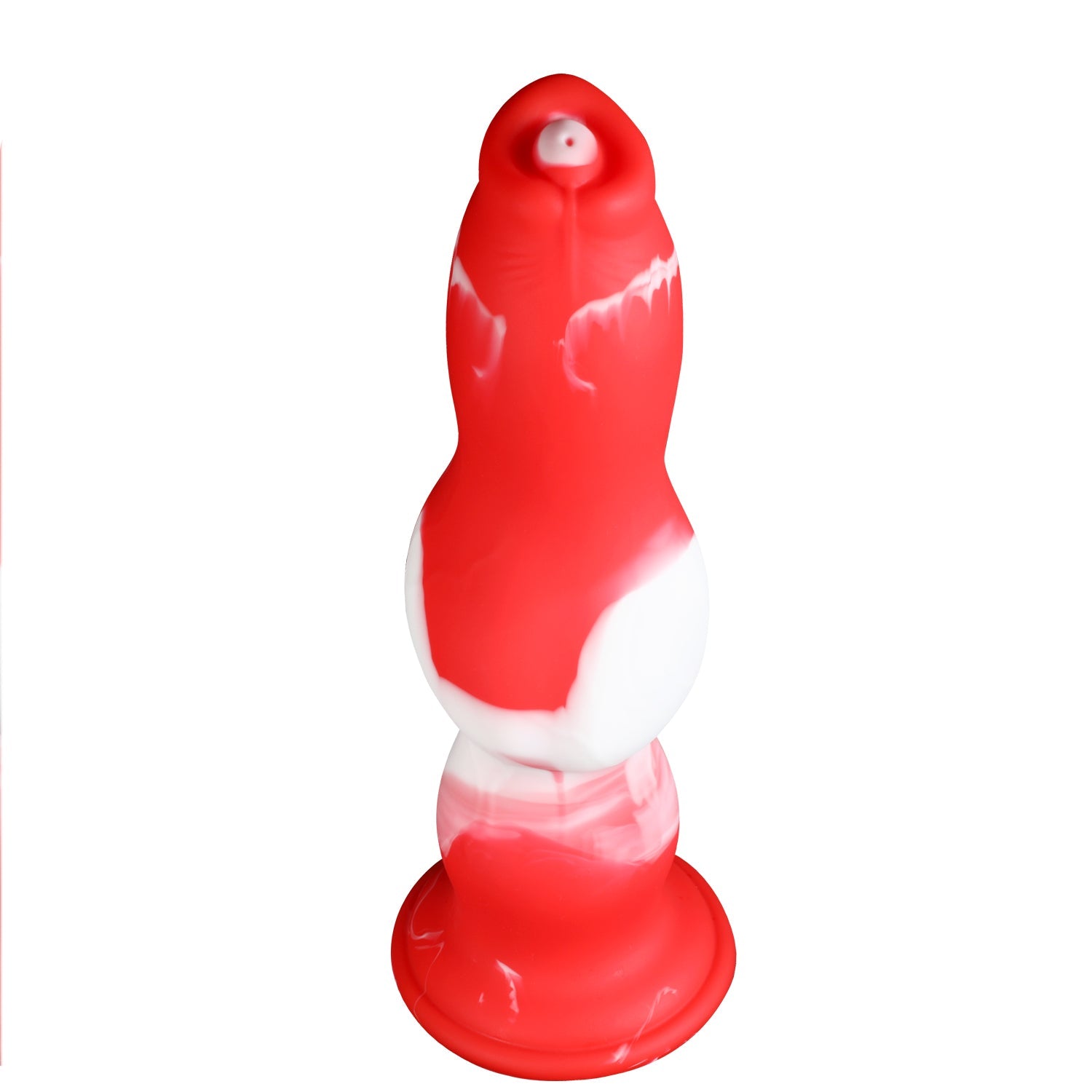 Red White Silicone Knot Dildo Dildo