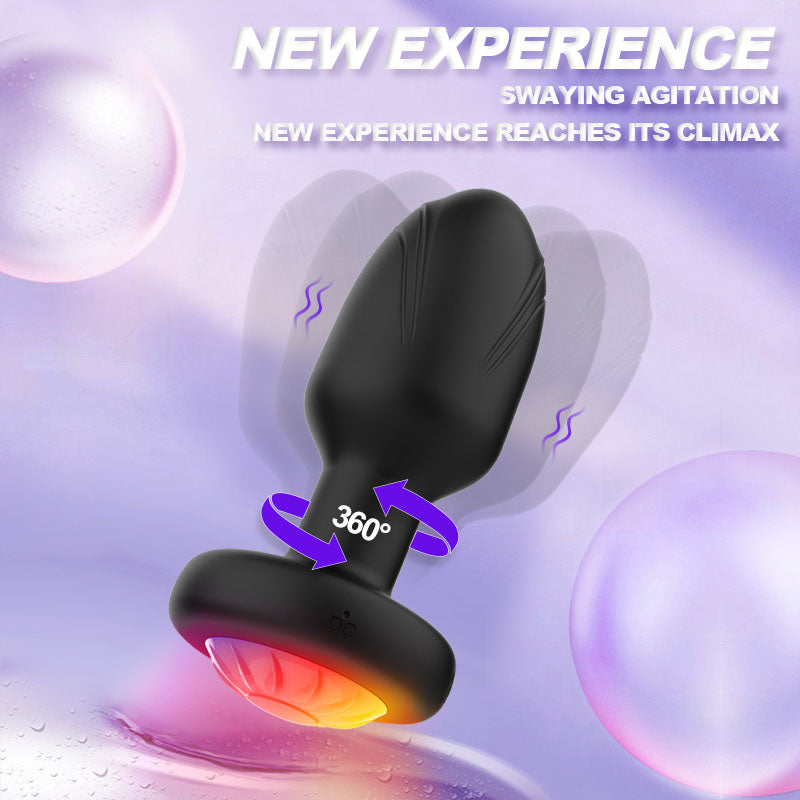 Vibrating Anal Plug Remote Control 360° Twisting