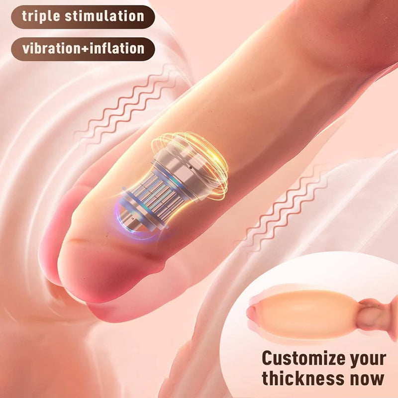 6 Inch Remote Control Vibrating Inflatable Dildo