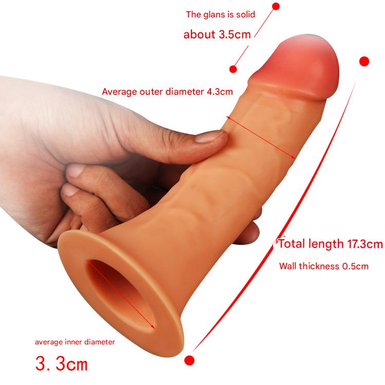 6.8 Inch Realistic Penis Enlargement Hollow Strap On