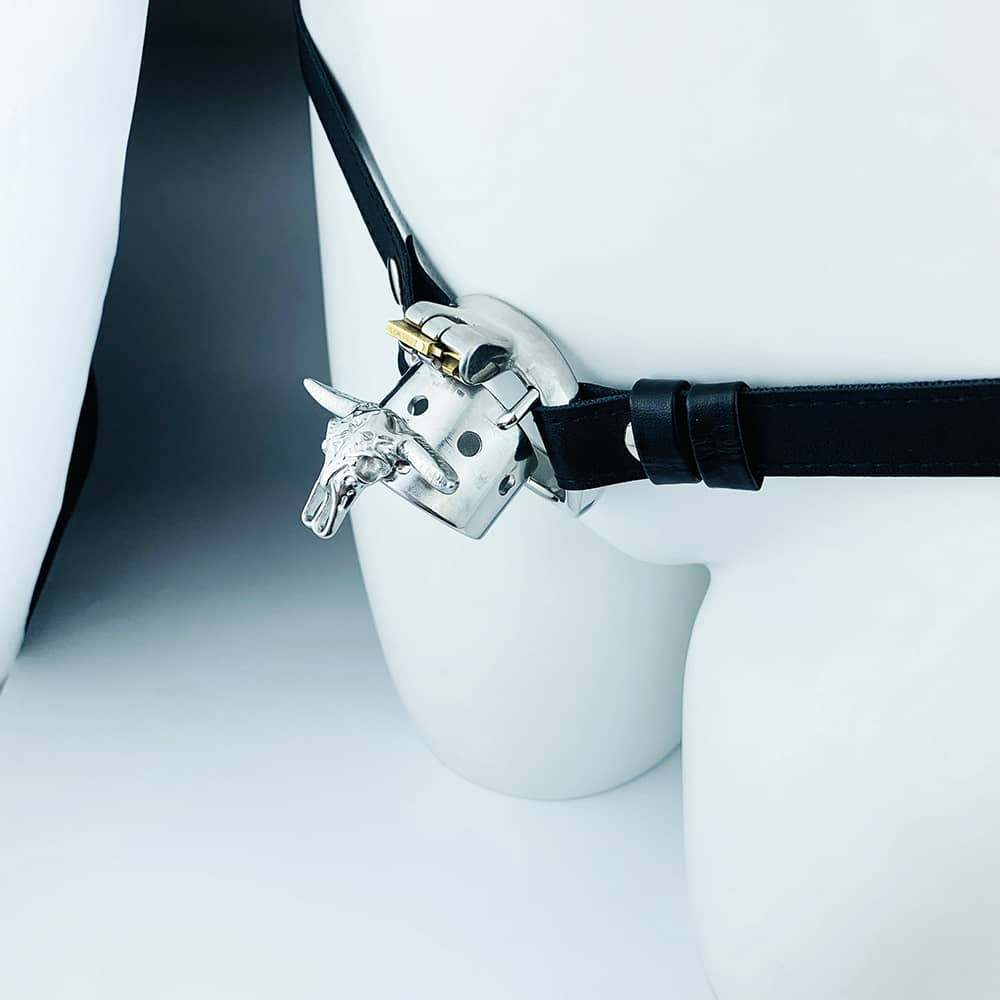 Bull Head Metal Male Chastity Cage