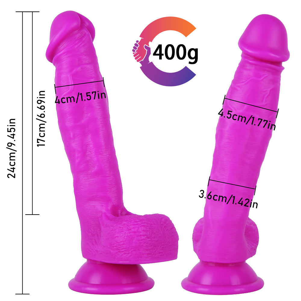 Purple Silicone Couple Strap On Dildo
