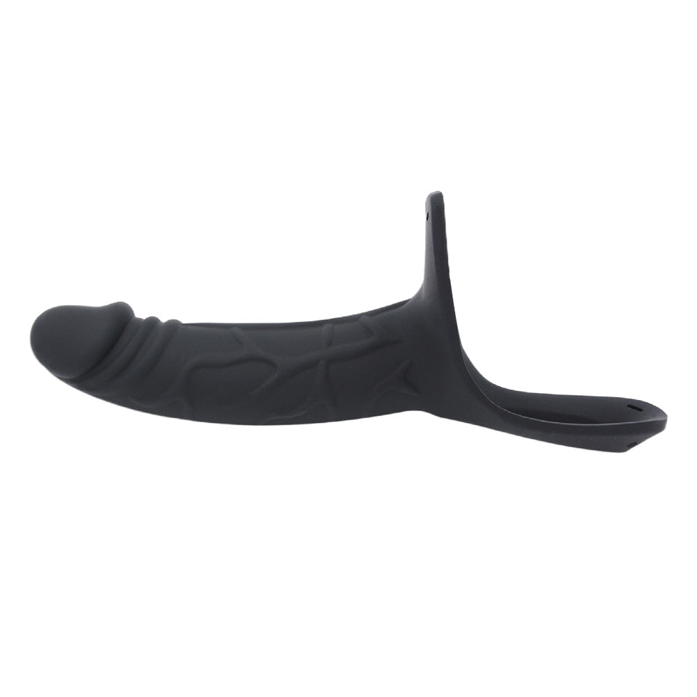 Black Silicone Hollow Strap On Dildo