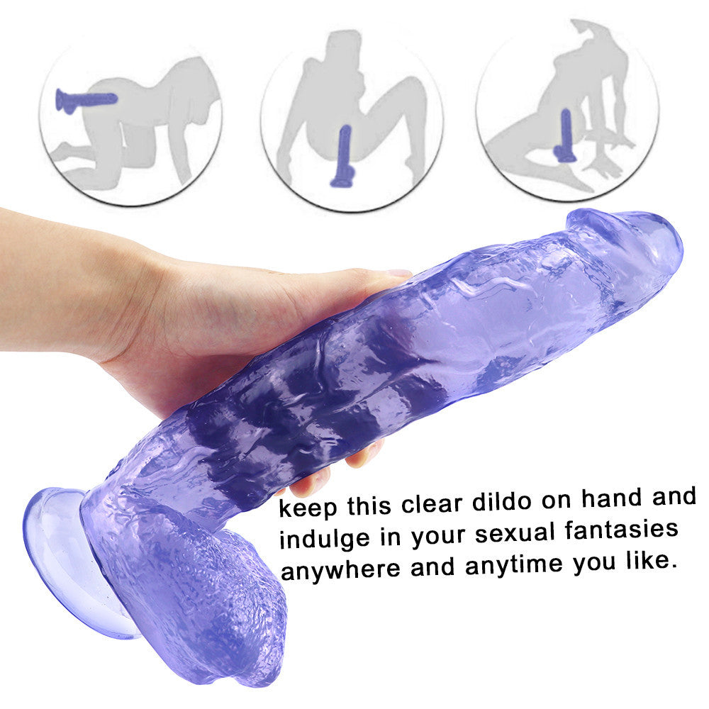 11 Inch Blue Jelly Big Dildo