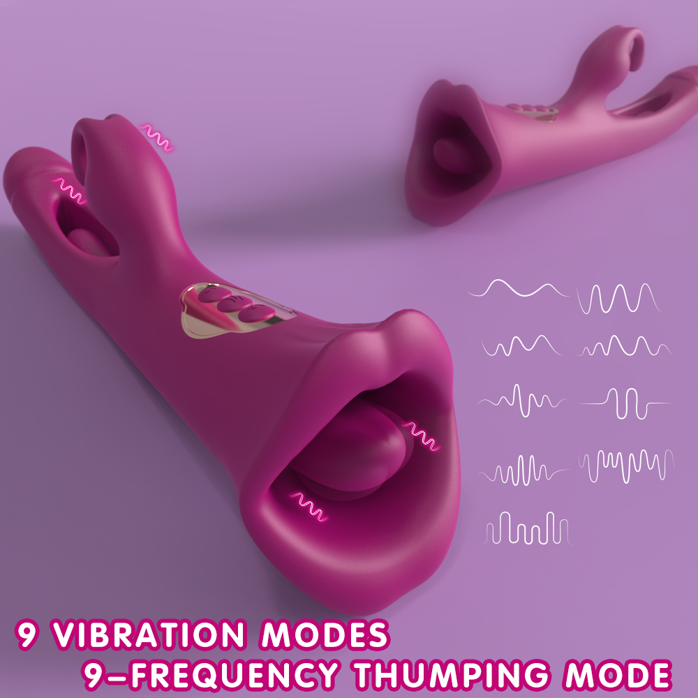 Red Dual Stimulation Clitoral G Spot Vibrator
