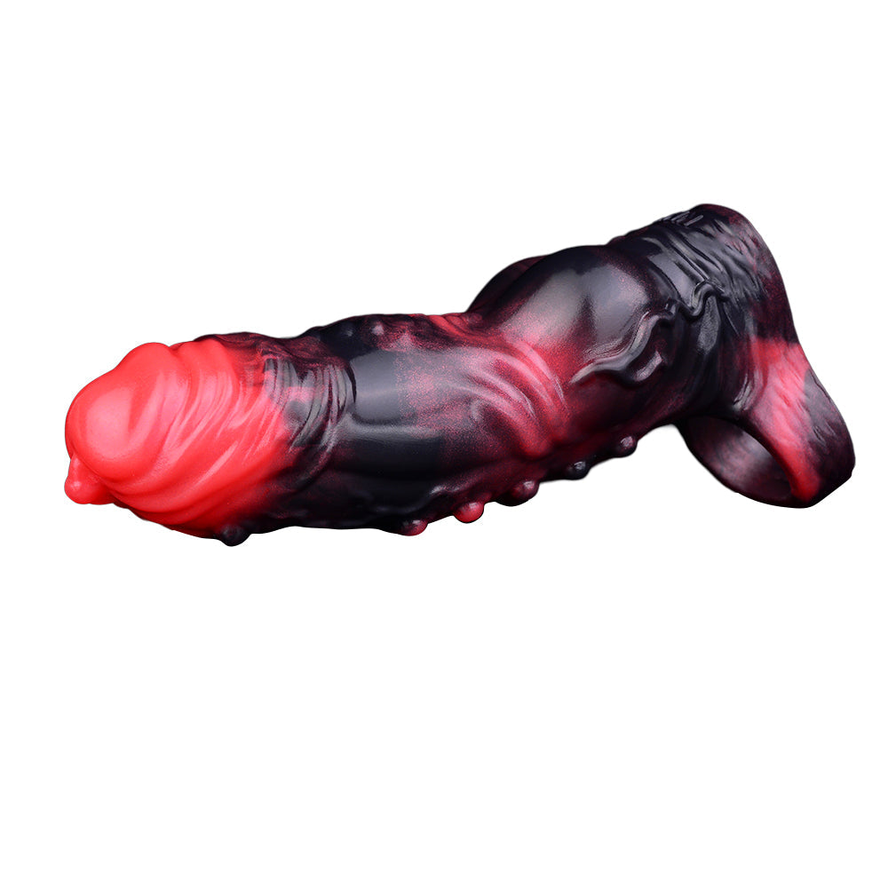 Raised Remote Control Vibrating Penis Sleeve