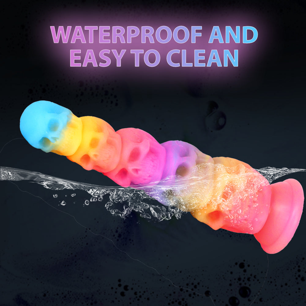 Glow in the Dark Skull Colorful Anal Dildo