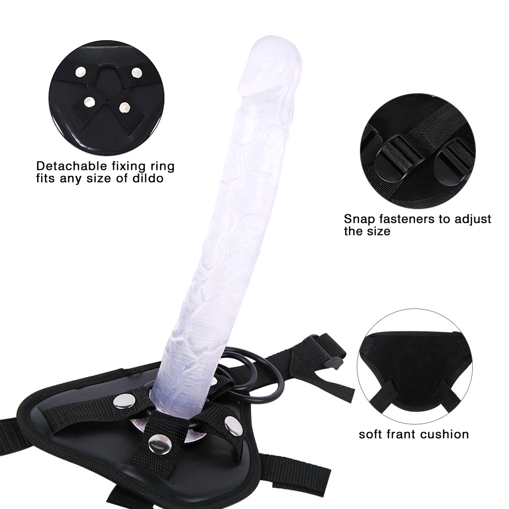 10 Inch Clear Extra Long Strap On Dildo