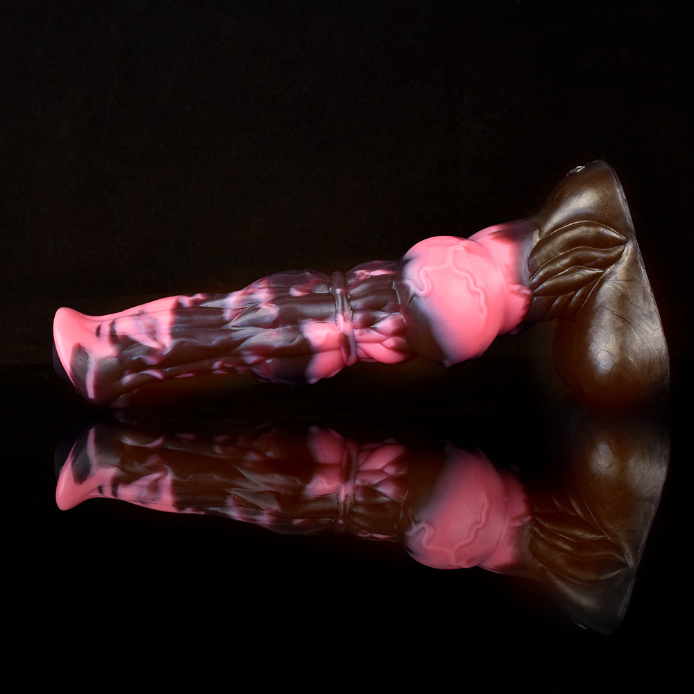 10 Length Platinum Silicone Knot Horse Dildo