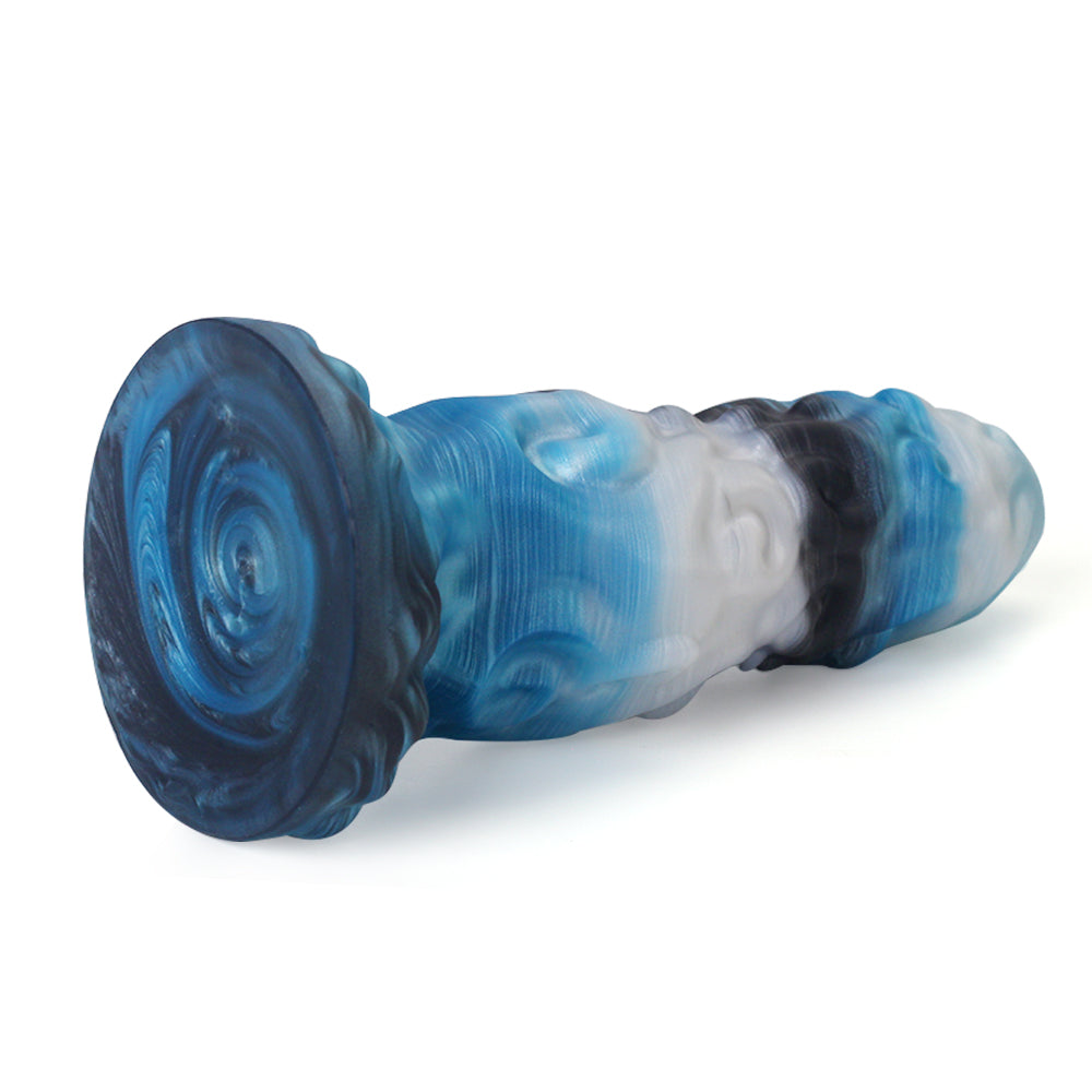 10 Inch Long Blue Silicone Fantasy Dildo