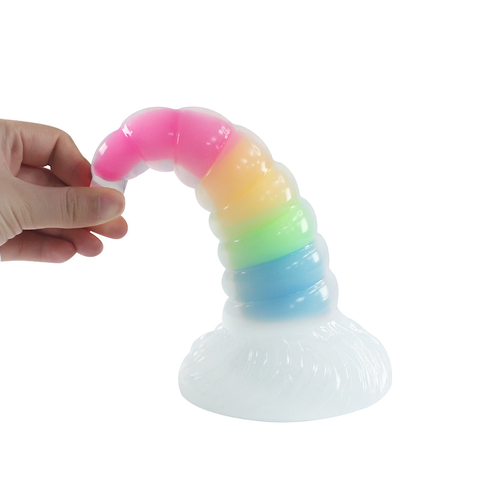 Rainbow Glow-in-the-Dark Unicorn Dildo