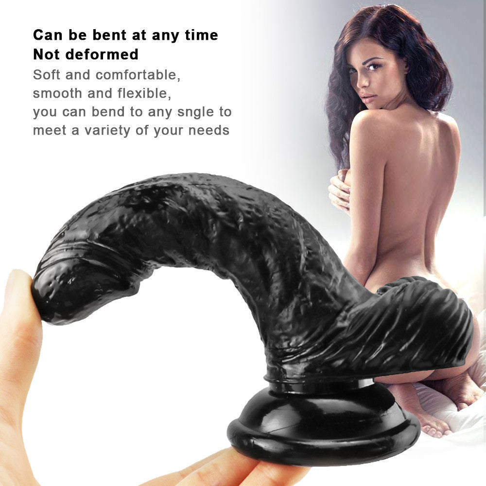 6 Inch Black Curved G-Spot Mini Dildo