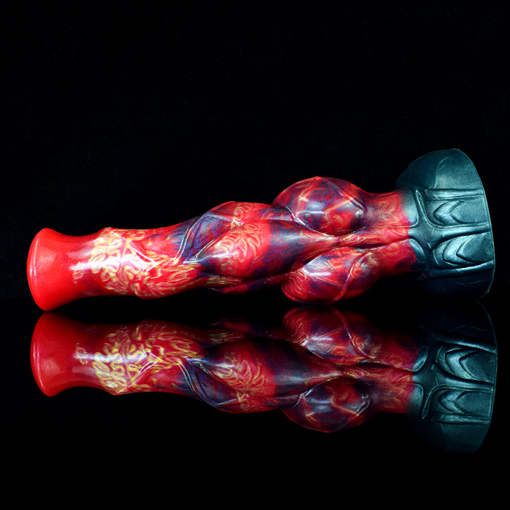 9 Inch Silicone Knot Flame Horse Dildo
