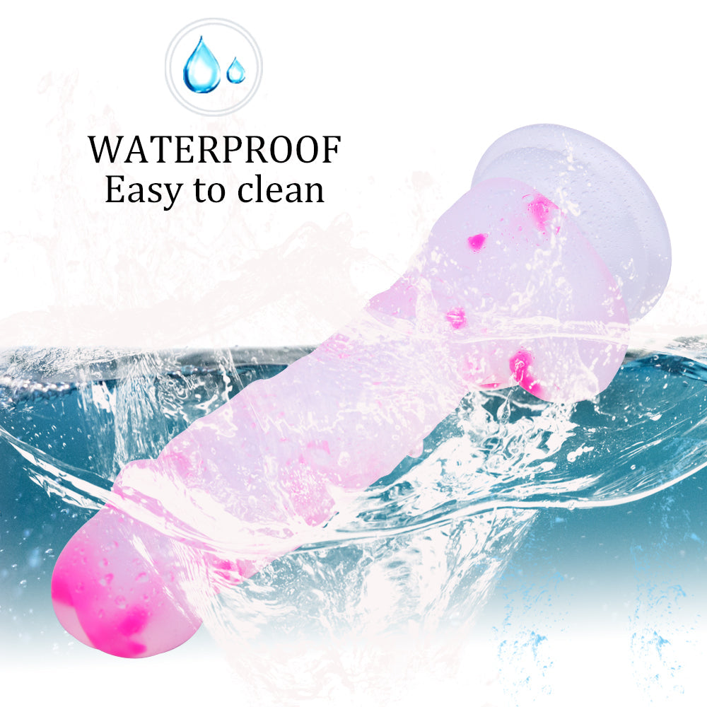 7 Inch Silicone Confetti Jelly Dildo