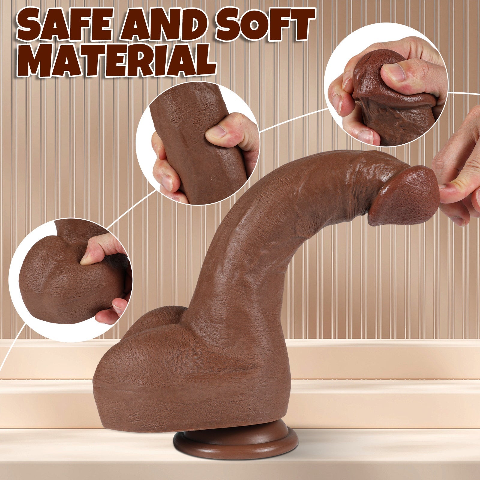 11 Inch Brown Realistic Big Dildo