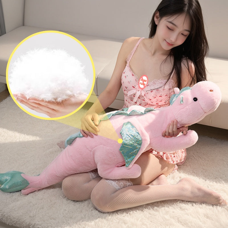 Pink Plush Dragon Infinity Pillow Dildo Machine