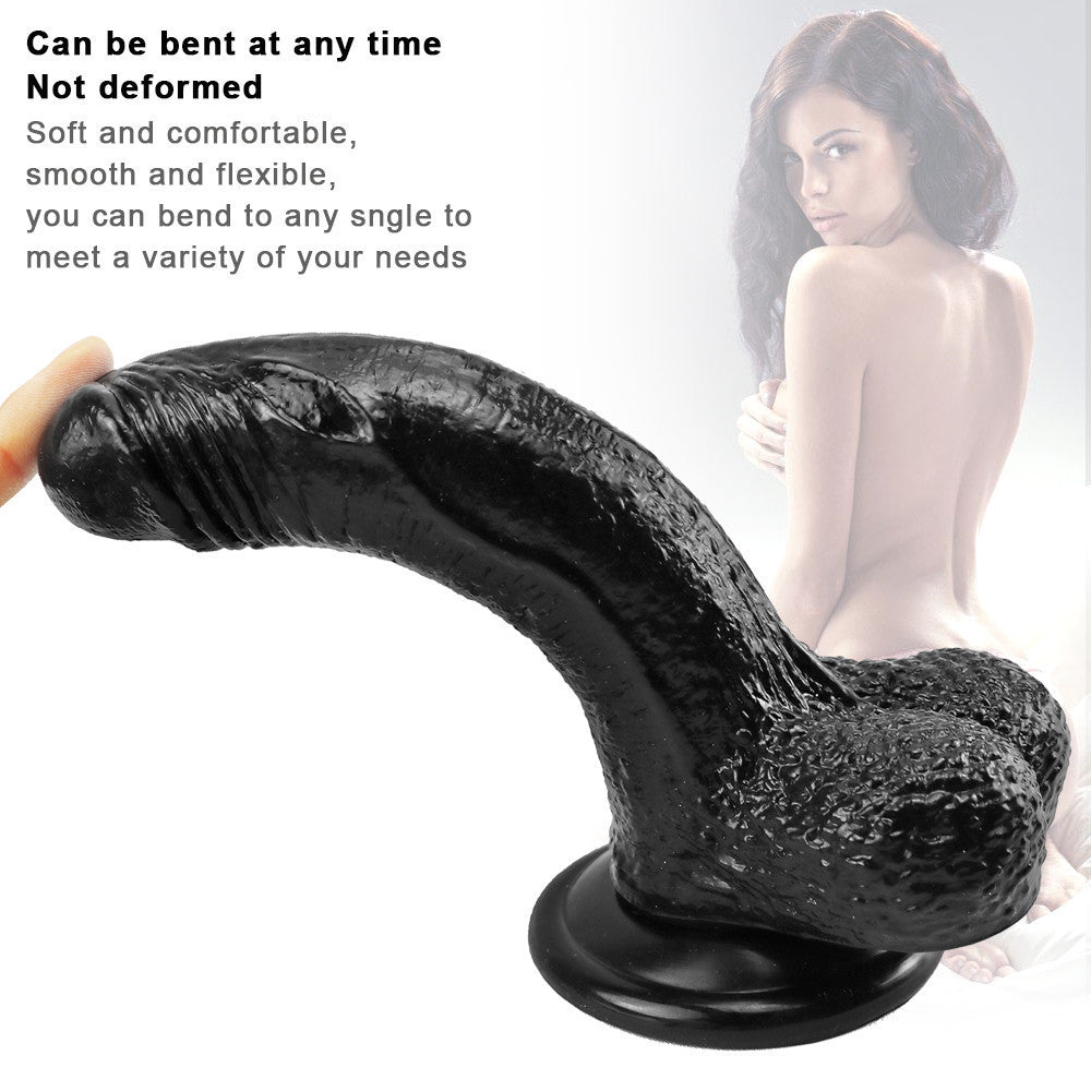 7 Inch Black Dildo Girth Suction Cup