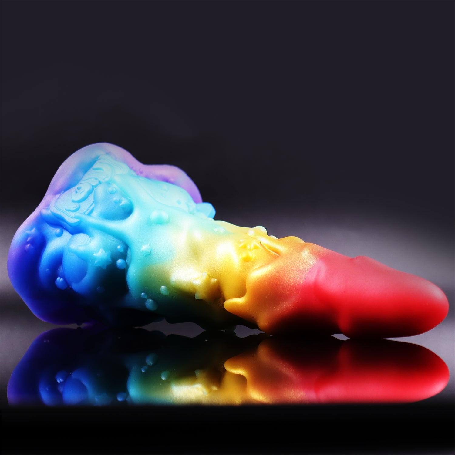 7 Inch Ice Cream Cone Rainbow Dildo